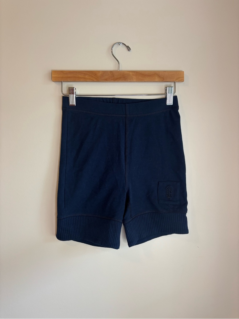 FP Movement by Free People Navy Bike Shorts with Ribbed Hem